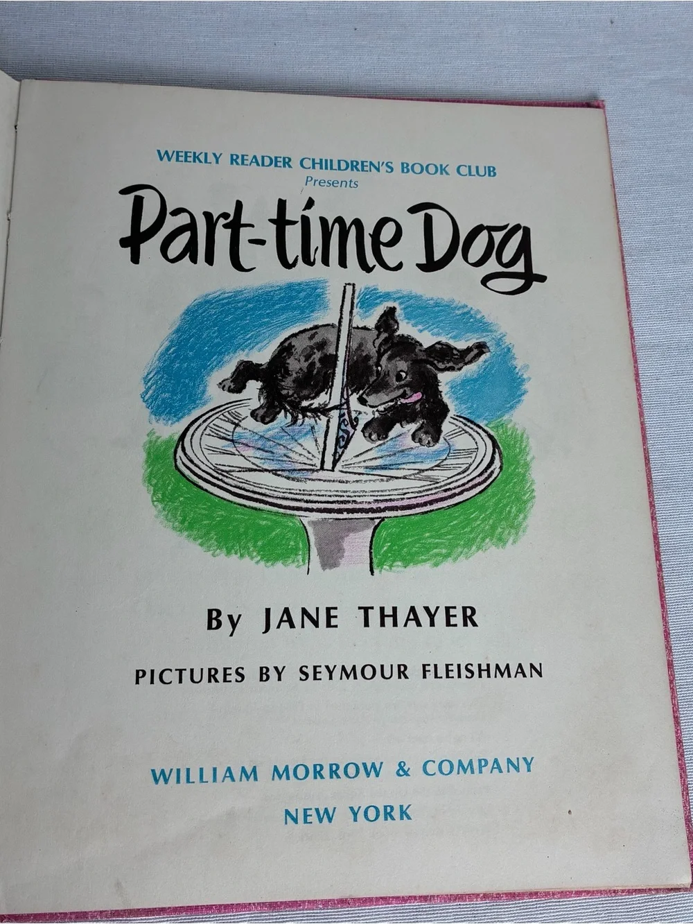 Vintage 1965 Part-time Dog Hardcover Book Jane Thayer Weekly Reader Childrens